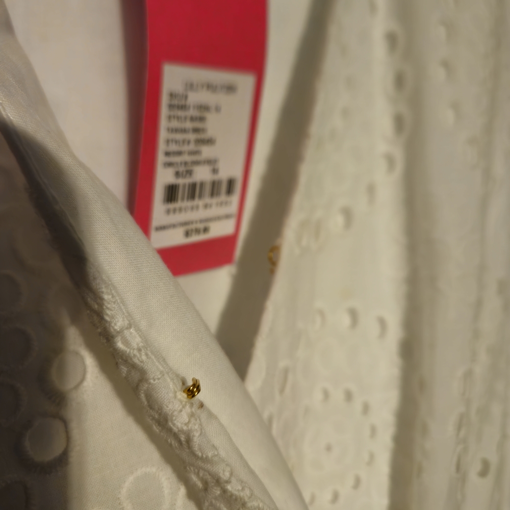 Lilly Pulitzer White Long Sleeve Eyelet Dress - Picture 7 of 8